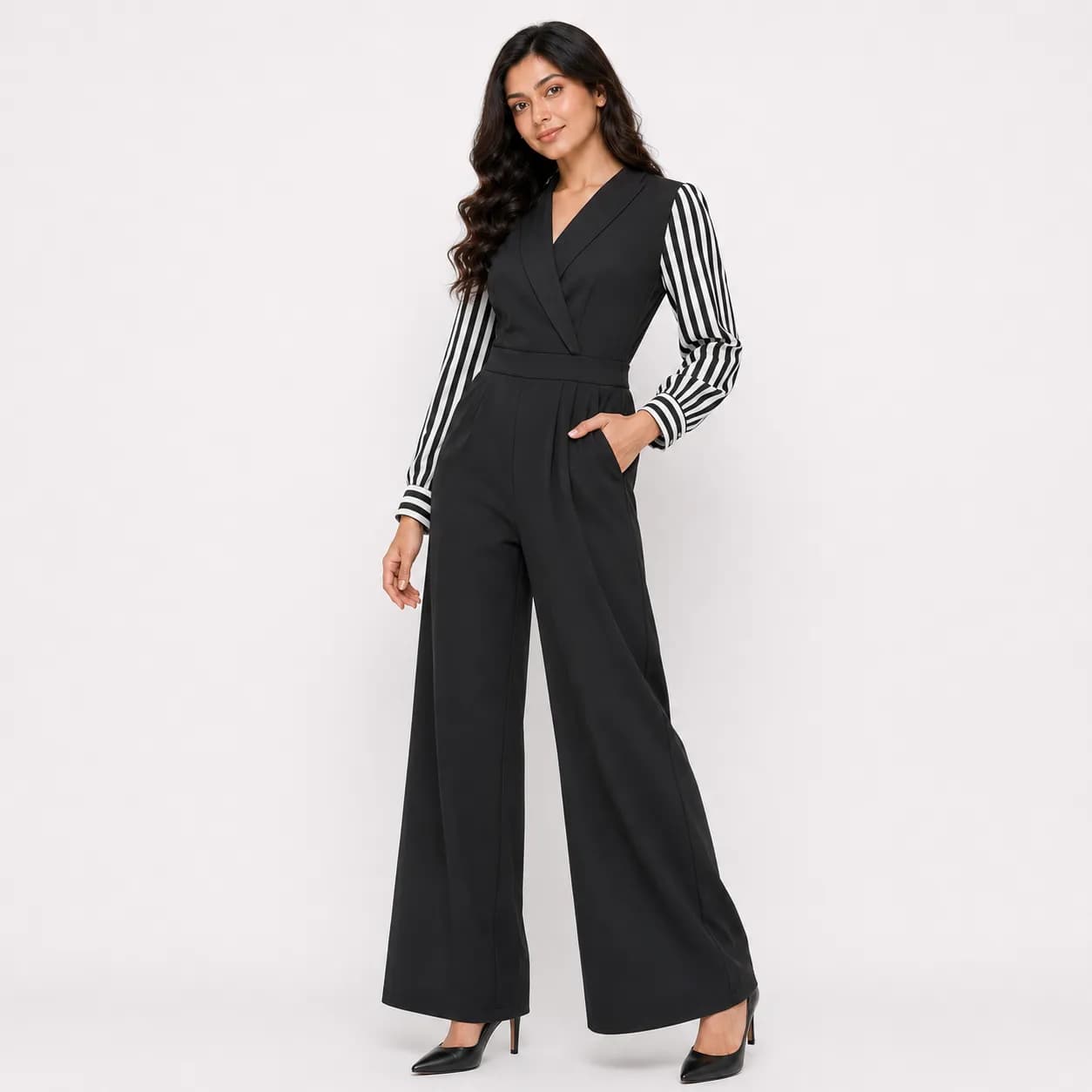 Premium Black Wide Leg Jumpsuit for Women