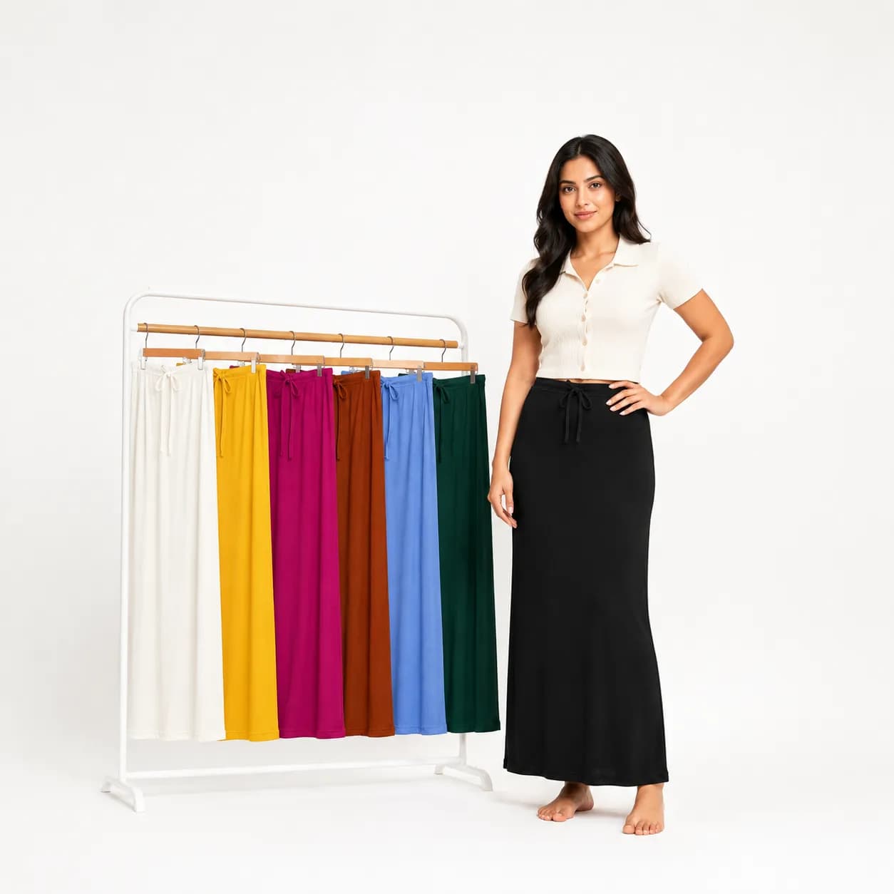 STOFFA Premium Rib Knit Petticoat